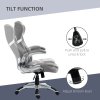 Vinsetto High Back Executive Office Chair, Fabric Office Desk Chair with Flip-up Armrests, Adjustable Lumbar Support and Tilt Function, Grey