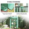 Outsunny 3 Tier Mini Greenhouse with Reinforced PE Cover, Portable Small Greenhouse with Roll-Up Door, 100 x 40 x 150cm, Green