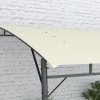 Outsunny 3 x 4m Pergola, Lean to Garden Gazebo with UV-Resistant Canopy and Metal Frame, Outdoor Sun Shade Shelter for Porch, Patio, Deck, Cream White