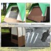 Outsunny 6-7 Man Camping Tent, 3000mm Waterproof Family Tunnel Tent with Sewn in Groundsheet and Top Light Hook, Portable with Bag, for Fishing Hiking Festival, Green