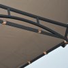 Outsunny 2.4 x 1.5 m (8' x 5') Grill Gazebo Canopy with Extendable Side Awnings, Outdoor BBQ Gazebo Shelter with 2 Side Shelves for Garden, Patio, Barbecue, Picnic, Coffee