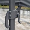 Outsunny 4.5m Patio Cantilever Roma Parasol, Large Double-Sided Rectangular Garden Umbrella with Crank Handle, 360 degrees Cross Base for Bench, Outdoor, Khaki