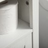 kleankin Bathroom Sink Cabinet, Under Sink Storage Cabinet with Double Doors and Shelves, White