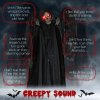 HOMCOM 195cm Winged Grim Reaper Outdoor Halloween Decoration, Halloween Animatronic with Sound Activated, Light Up Eyes, Sound Effects, Animated Prop for Haunted House