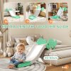 AIYAPLAY Sofa Slide for Kids, Toddler Slide with 130cm Extended Length, Non-Slip Pads, Indoor Kids Slide for Sofa, Bed, Stairs, Easy Assemble & Storage, Green