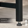 HOMCOM Computer Desk with Storage Shelf, 120 x 60cm Home Office Desk with Metal Frame, Study Table, Easy Assembly