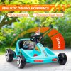 AIYAPLAY Electric Go Kart, 6V Battery Powered Kids Go Kart with Music, Light, Horn, Kids, Ride on Car for 3-5 Years, Blue