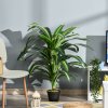 Outsunny 110cm/3.6FT Artificial Dracaena Tree Decorative Plant 40 Leaves with Nursery Pot, Fake Tropical Tree for Indoor Outdoor D??cor