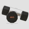 SPORTNOW Dumbbells Set, Hand Weights Pair with 12-Sided Shape and Non-Slip Grip for Men Women Home Gym Workout, 2 x 4kg