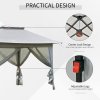 Outsunny 3.6 x 3.6 m Pop up Gazebo with Netting and Wheeled Carry Bag, UPF50+ Height Adjustable Party Tent Instant Canopy Sun Shade Shelter, Light Grey