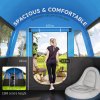 Outsunny 8-Person Camping Tent, Waterproof Family Tent, Tunnel Design, 4 Large Windows, Sleeping Cabins, 3000mm Water Column, Top Hook, Portable with Carry Bag, Blue
