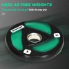 SPORTNOW 2 x 5kg Weight Plates, Tri-Grip Rubber Coated Barbell Weights Set w/ 2