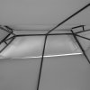Outsunny 4m x 3(m)Garden Gazebo, Double Roof Outdoor Gazebo Canopy Shelter with Curtains, Solid Steel Frame for Lawn and Deck, Dark Grey