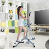 HOMCOM Upright Elliptical Cross Trainer, Air Walker with LCD Monitor for Aerobic Exercise, Cross Trainers Exercise Machines for Home, 110kg Capacity, 96 x 60 x 152cm, Grey