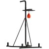 HOMCOM 2-in-1 170-190cm Freestanding Boxing Punch Bag Hanger, Speed Ball Station Platform, for Home, Gym, Black