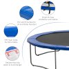 HOMCOM 13FT Trampoline Pad, 396cm Trampoline Accessories Surround Safety Pad Foam Pading Pads Replcement Spare New Multi-Color