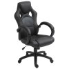 Vinsetto Gaming Chair Faux Leather Swivel Computer Racing Gamer Desk Chair for Home Office with Wheels, Gray