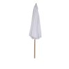 Outsunny 3(m) Garden Parasol, Pulley Operated Patio Umbrella, Wooden Parasol, Table Market Umbrella with Rope Pulley Mechanism and 8 Ribs, White