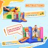 Outsunny 3-in-1 Kids Bouncy Castle with Slide Trampoline Basket, Inflatable Bounce House with Blower for Kids Age 3-8 Monster Design 2.5 x 1.8 x 1.75m