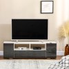 HOMCOM High Gloss TV Unit Cabinet for TVs up to 60