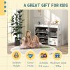 AIYAPLAY Kids Toy Storage Unit, Children Toy Box Organiser with 11 Fabric Bins, Cabinet, Top Shelves, 3 Stickers, Kids Storage Unit Bookshelf for Nursery, Playroom, Kindergarten, White