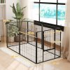 PawHut Dog Pen 6 Panels Puppy Pen Heavy Duty Pet Playpen for Indoor Outdoor for Dogs, Rabbits, Ducks 80cm High