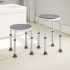 HOMCOM 360° Swivel Seat Bath Shower Stool, Adjustable Height Shower Chair with Aluminium Frame Non-Slip Feet Chair Safe Support Home Assistance, Grey