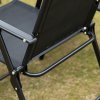 Outsunny 8 Pieces Metal Garden Furniture Set with Parasol and Folding Chairs, Garden Dining Set, 6 Seater Outdoor Table and Chairs with Tempered Glass Top, Black