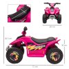 HOMCOM 6V Kids Electric Ride on Car All Terrain Vehicle Toy Quad Bike w/ Forward Reverse Functions Toddlers for 18-36 Months Old Pink