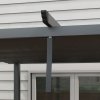 Outsunny 3 x 4m Pergola with Retractable Roof, Aluminium Frame Garden Gazebo Canopy Outdoor Sun Shade Shelter for Grill, Patio, Deck, Dark Grey