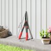 Outsunny Garden Shears, 63.5 cm Heavy Duty Hedge Shears with Razor-Sharp Blades, Comfort Grip and Tension Adjuster for Hedges, Shrubs and Bushes, Easy Cutting and Trimming