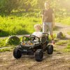 AIYAPLAY Kids Ride on Car, 12V Battery Powered Electric Truck with Remote Control, 4 Suspension Wheels, Horn, Lights, Music, USB, for Ages 3-5 Years, Black