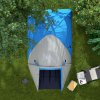 Outsunny 2 Man Camping Tent, Dome Tent with Bedroom and Living Room, 2000mm Waterproof, Portable with Bag, for Fishing Hiking Festival, Blue