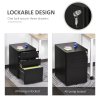 Vinsetto 3-Drawer Mobile Filing Cabinet, Steel Lockable File Cabinet for A4, Legal, Letter, Compact Under Desk Storage Unit with Pre-Assembled Body Except Wheels for Home Office, 39 x 48 x 59cm, Black