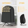 Outsunny Hanging Egg Chair Cover, Outdoor Single Swing Chair Cover, Waterproof Anti-dust Furniture Protector with Zipper, 420D Oxford Fabric for 128 x 190H cm Stand, Black