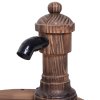 Outsunny Barrel Patio Water Fountain Wood Garden Decorative Ornament Water Feature w/ Electric Pump