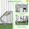 PawHut Chicken Activity Play Set with Swing, Chicken Coop Toy with Ladder, Platform for 2 Chickens, Hens, Grey