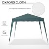 Outsunny 3 M x 3 M Base/ 2.5 M x 2.5 M Top Pop Up Gazebo, 2 Person Setup Instant with Carry Bag, Height Adjustable Slant Leg Party Tent Instant Event Shelter for Garden, Patio, Green