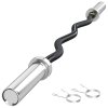 SPORTNOW 4ft Barbell Bar up to 100kg for 5cm Weight Plates with Spring Clips, Home Gym Weight Lifting Bar, 8kg