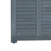Outsunny Small Shed, Wooden Garden Storage Shed, 3 Shelves Outdoor Tool Shed Cabinet with Asphalt Roof and Shutter Doors, 87cm x 47cm x 160cm, Grey