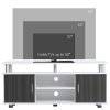 HOMCOM TV Cabinet Unit for TVs up to 50'' with Storage Shelf and Cupboards, Living Room Entertainment Center Media Console