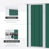 Outsunny 5ft x 3ft Metal Garden Storage Shed, Outdoor Tool Shed with Sloped Roof, Lockable Door for Tools, Equipment, Green