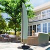 Outsunny Parasol Cover, 600D Oxford Cantilever Umbrella Cover Fit for 2-4m Parasol, Banana Umbrella Protector with Zipper for Outdoor Garden, Patio, White