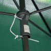 Outsunny 2 x 1.3m Garden Parasol Umbrella, Outdoor Market Table Umbrella with Ruffles & Aluminium Pole, Rectangular Tilting Parasol Sun Shade Canopy, Green