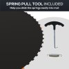 SPORTNOW Trampoline Replacement Mat with Eight Rows of Stitching, Spring Pull Tool, 72 V-Hooks, for 12ft Trampoline, Using 14cm Springs, Trampoline Jumping Mat, Black