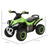 HOMCOM No Power Toddler Kids Ride on Car Walker Foot To Floor Slider w/ Music Lights for 18 - 36 Months Green