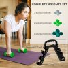 SPORTNOW Dumbbells Set with Carry Storage Rack, Set of 6 Weights for Home Gym, Kettlebell Training Weight Lifting Exercise, 2 x 1kg, 2 x 3kg, 2 x 5kg, Grey