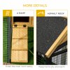 PawHut 2 Tiers Rabbit Hutch and Run, Guinea Pig Hutch Outdoor with Sliding Tray, Ramp, for 1-2 Rabbits