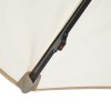 Outsunny 3(m) Banana Cantilever Parasol with Solar LED Lights, Garden Umbrella with Cross Base and Crank Handle, Hanging Offset Sun Shade for Outdoor, Patio, Cream White