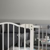 PawHut Pressure Fit Dog Stair Gate No Drilling Safety Gate Auto Close for Doorways, Hallways, 74-80cm Adjustable, 78cm Tall, White